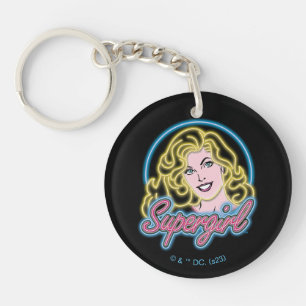 Supergirl Retro Neon Ljus Graphic
