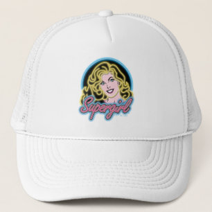 Supergirl Retro Neon Ljus Graphic Keps