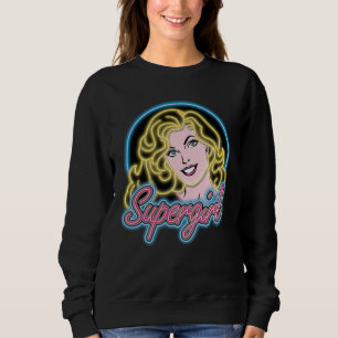 Supergirl Retro Neon Ljus Graphic T Shirt