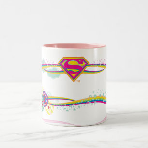 Supergirl Retro Rainbow Två-Tonad Mugg