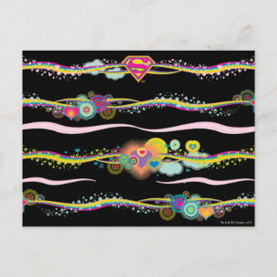 Supergirl Retro Rainbow Vykort
