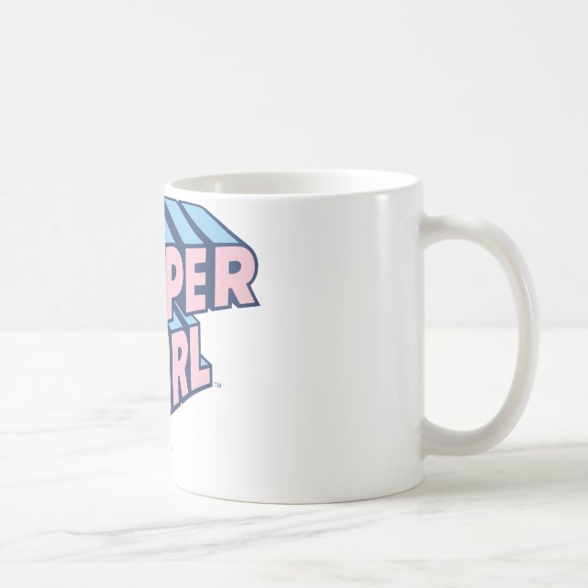 Supergirl Rosa and Blue Logotyp Kaffemugg (Höger)
