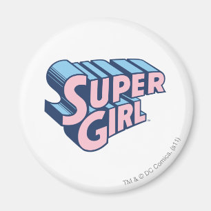 Supergirl Rosa and Blue Logotyp Magnet