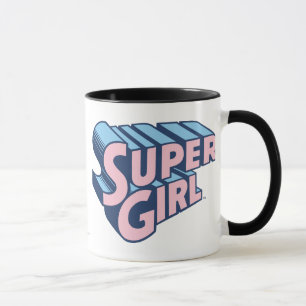 Supergirl Rosa and Blue Logotyp Mugg