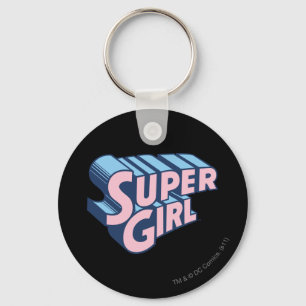 Supergirl Rosa and Blue Logotyp Nyckelring