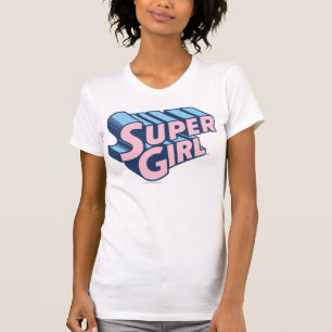 Supergirl Rosa and Blue Logotyp T-shirt