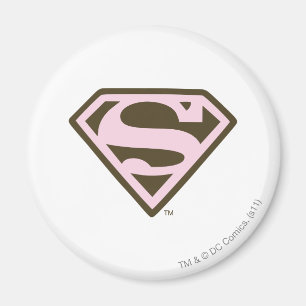 Supergirl Rosa and Brown Logotyp Magnet
