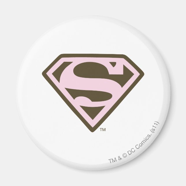 Supergirl Rosa and Brown Logotyp Magnet (Framsidan)