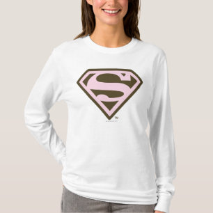 Supergirl Rosa and Brown Logotyp T-shirt