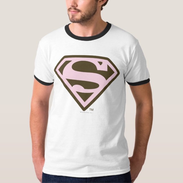 Supergirl Rosa and Brown Logotyp Tee (Framsida)
