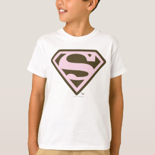Supergirl Rosa and Brown Logotyp Tee