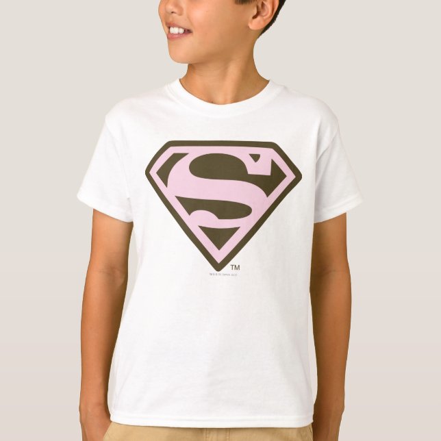 Supergirl Rosa and Brown Logotyp Tee (Framsida)