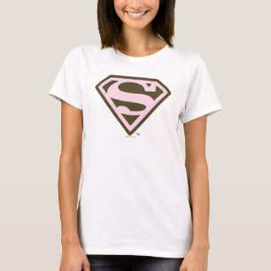 Supergirl Rosa and Brown Logotyp Tee Shirt