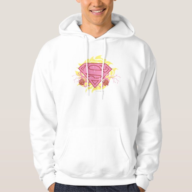 Supergirl Rosa Flowers Hoodie (Framsida)