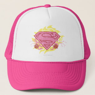 Supergirl Rosa Flowers Keps