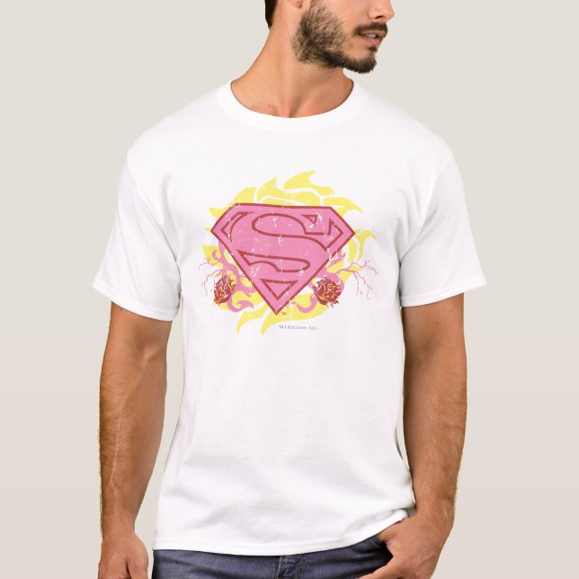 Supergirl Rosa Flowers Tee (Framsida)