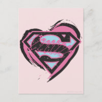 Supergirl Rosa Logotyp in Heart
