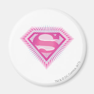Supergirl Rosa Logotyp Magnet