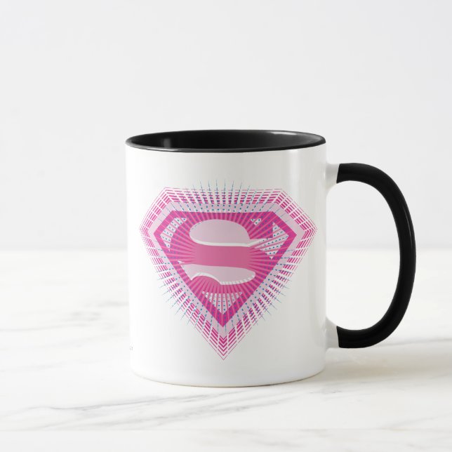 Supergirl Rosa Logotyp Mugg (Höger)