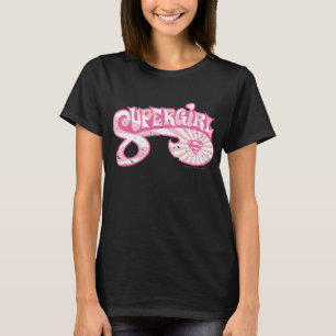 Supergirl Rosa Logotyp Star Burst T-shirt