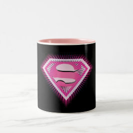 Supergirl Rosa Logotyp Två-Tonad Mugg