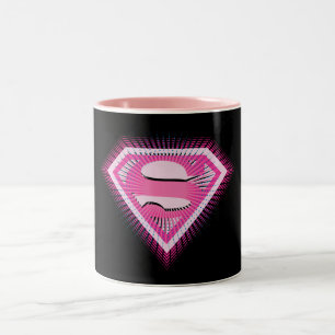 Supergirl Rosa Logotyp Två-Tonad Mugg