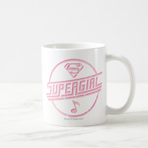 Supergirl Rosa Music Note Kaffemugg