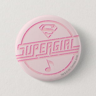 Supergirl Rosa Music Note Knapp