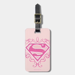 Supergirl Rosa Rand Bagagebricka