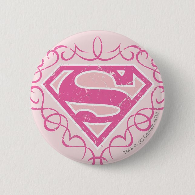 Supergirl Rosa Rand Knapp (Framsida)