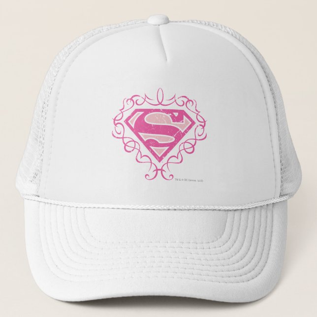 Supergirl Rosa Rand Truckerkeps (Framsida)