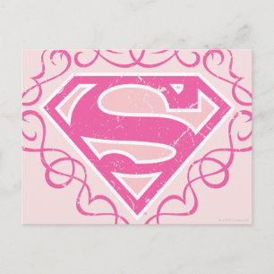 Supergirl Rosa Rand Vykort