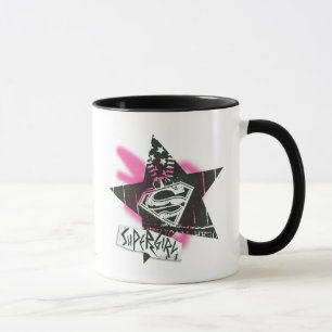 Supergirl Rosa Spray Paint Star Mugg