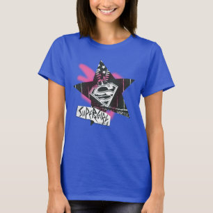 Supergirl Rosa Spray Paint Star T Shirt