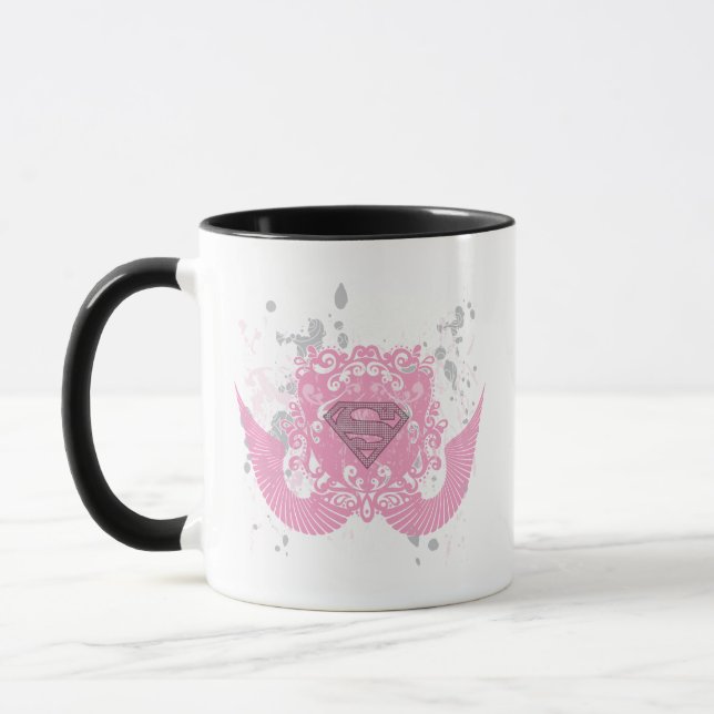 Supergirl Rosa Winged Design Mugg (Vänster)