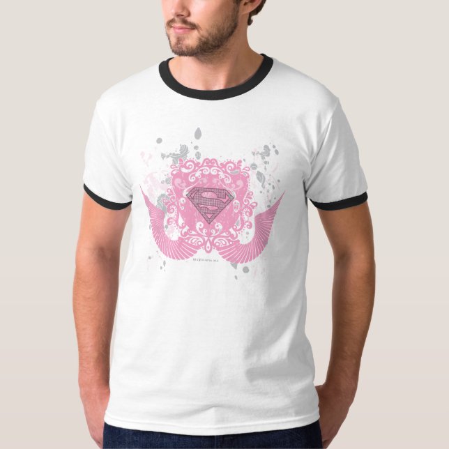 Supergirl Rosa Winged Design Tee (Framsida)