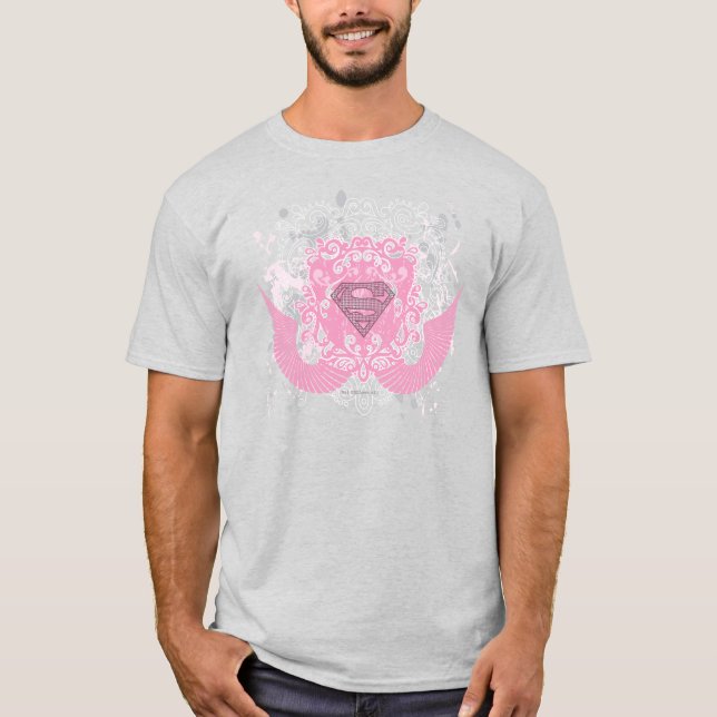Supergirl Rosa Winged Design Tröja (Framsida)