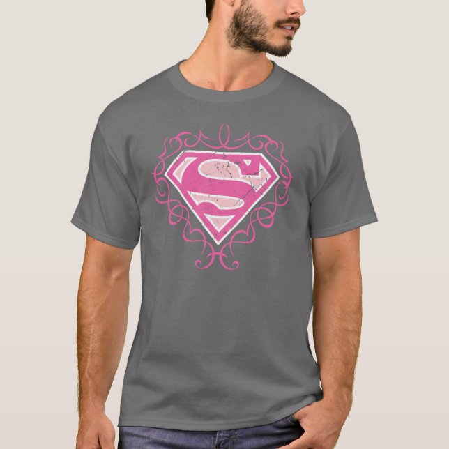 Supergirl rosarandar t shirt (Framsida)