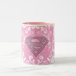 Supergirl rosor påskyndad design Två-Tonad mugg