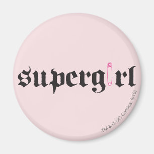 Supergirl Safety Pin Brev Magnet