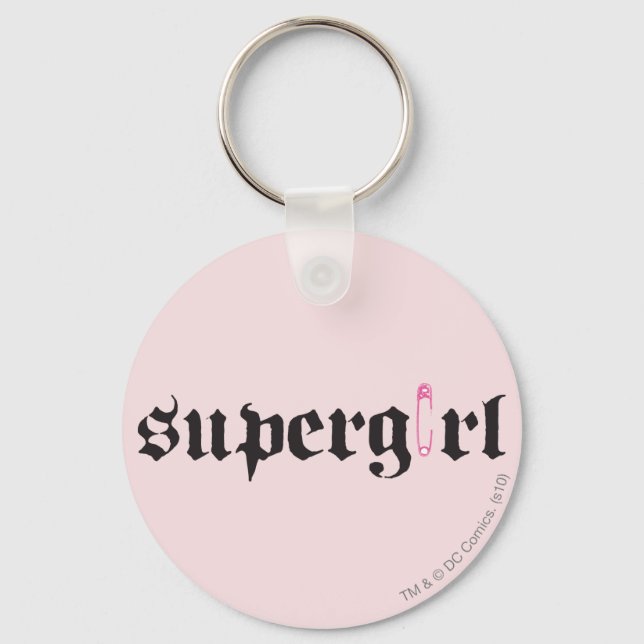 Supergirl Safety Pin Brev Nyckelring (Framsida)