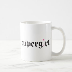 Supergirl säkerhetsnålbrev kaffemugg