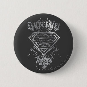 Supergirl Silver Logotyp Knapp