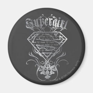 Supergirl Silver Logotyp Magnet