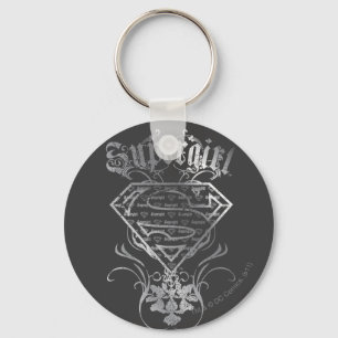 Supergirl Silver Logotyp Nyckelring