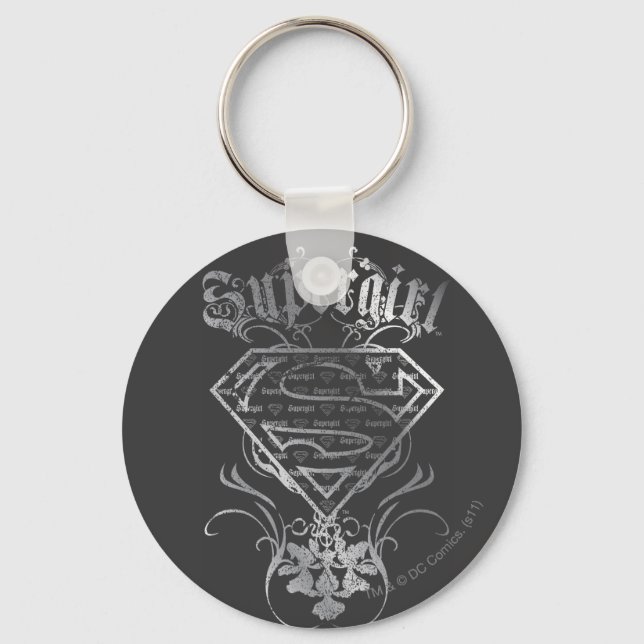 Supergirl Silver Logotyp Nyckelring (Framsida)