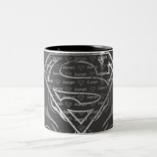 Supergirl Silver Logotyp Två-Tonad Mugg