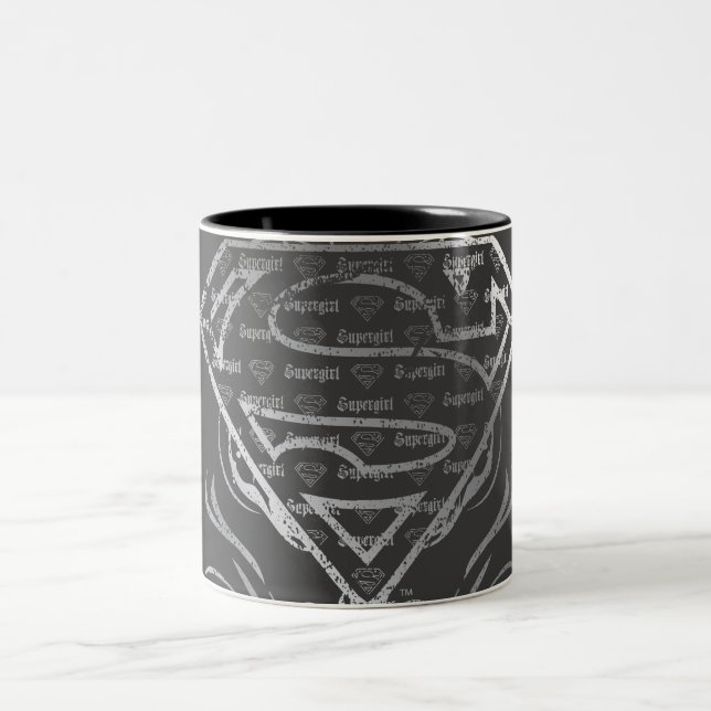 Supergirl Silver Logotyp Två-Tonad Mugg (Center)