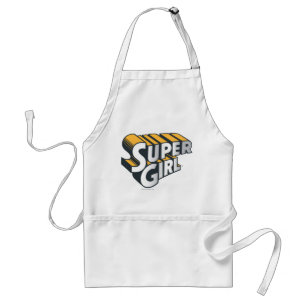 Supergirl Silver och Orange Logotyp Förkläde