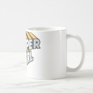 Supergirl Silver och Orange Logotyp Kaffemugg